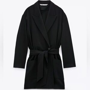 ZARA Black Belted Blazer DRESS